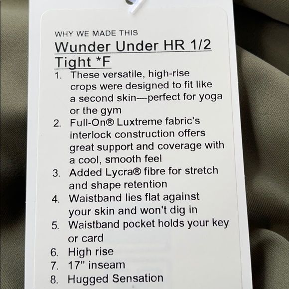 Lululemon Wunder Under HR 1/2 tight *f - Picture 4 of 4